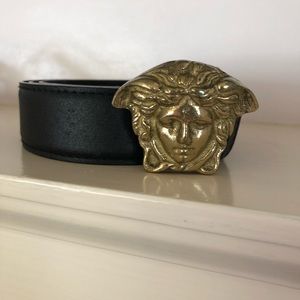 Versace Palazzo small Medusa black belt